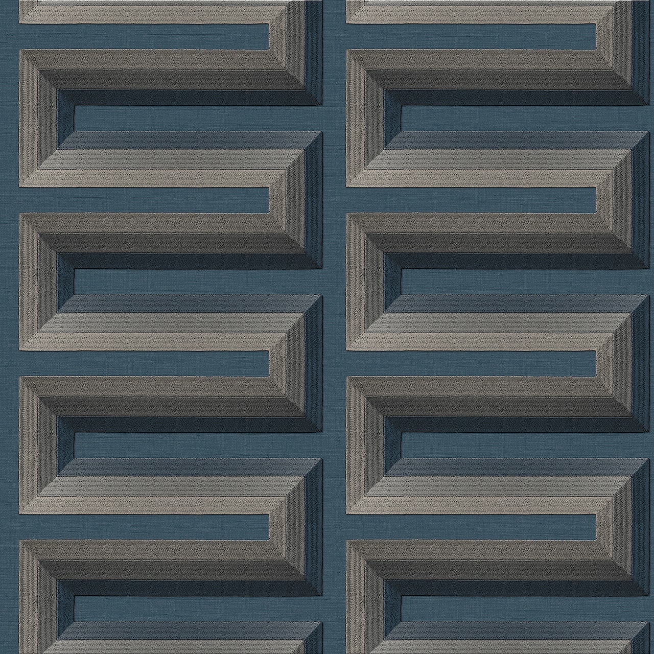 Designs Direct Embroidered Grecian Key Wallpaper